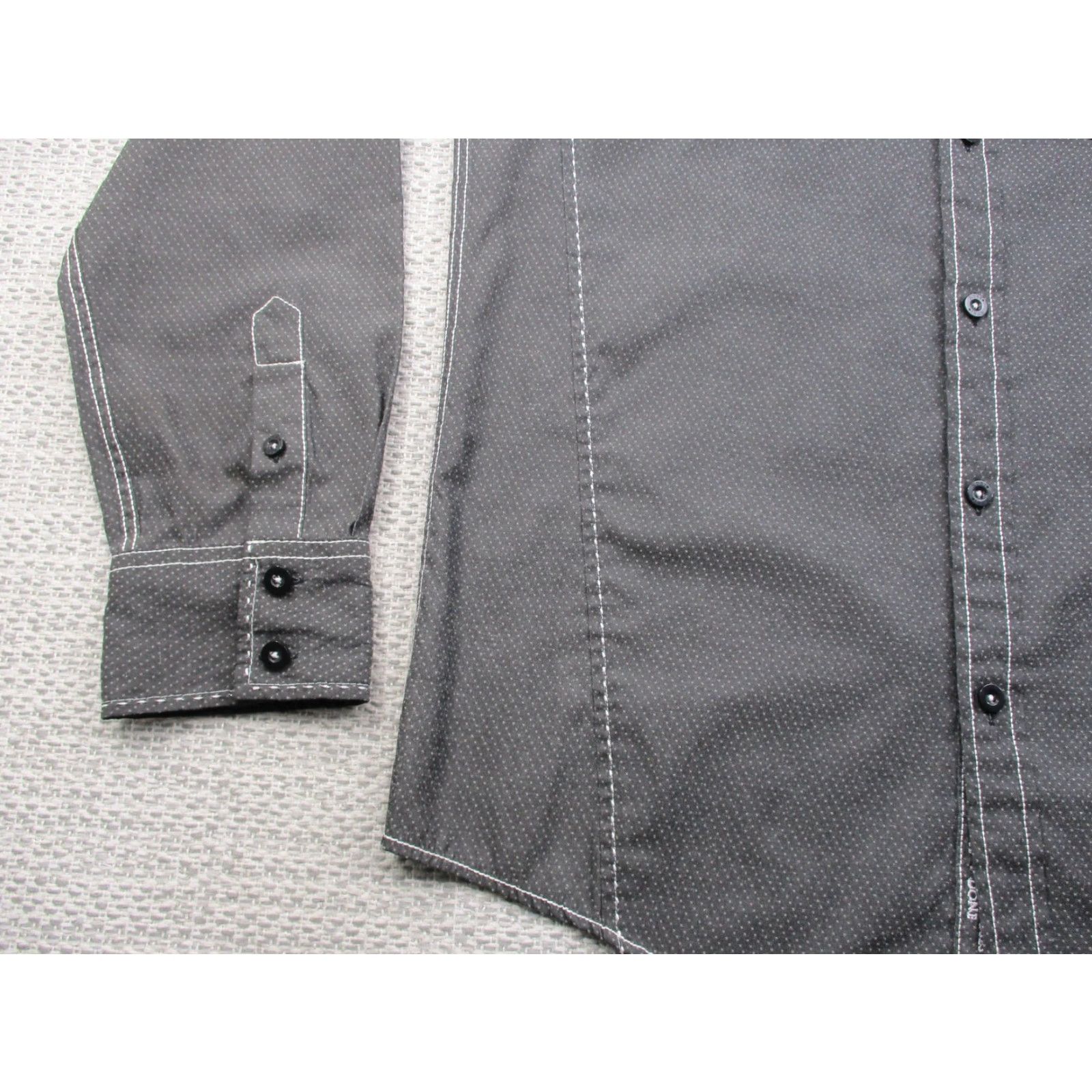 Roar Roar Foundation Shirt Mens Large Gray Western Pearl Snap Contrast Stitch Pockets Size US L / EU 52-54 / 3 - 3 Thumbnail