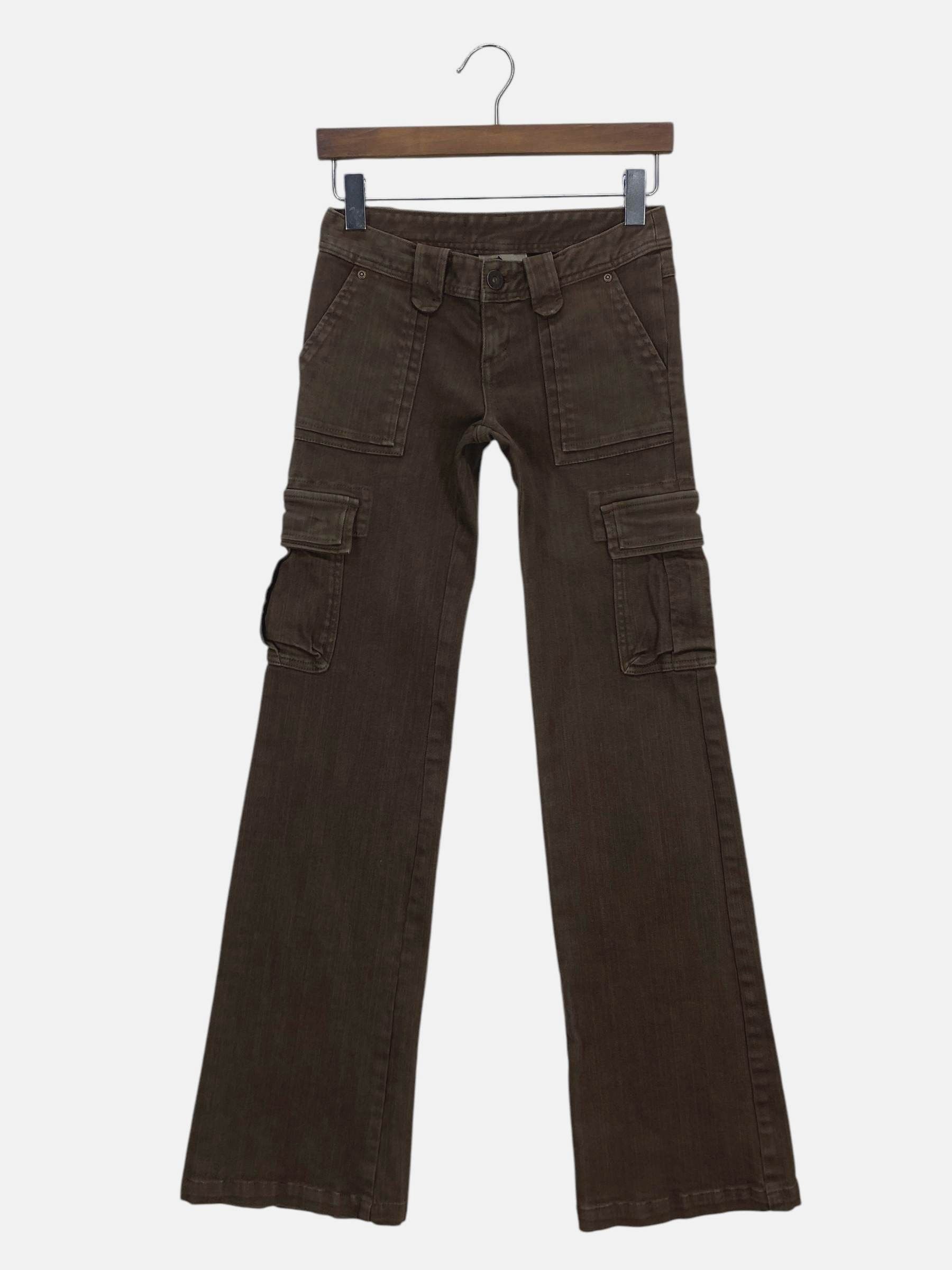 Japanese Brand Jet Label Cargo Flare Jeans Size 23" - 2 Thumbnail