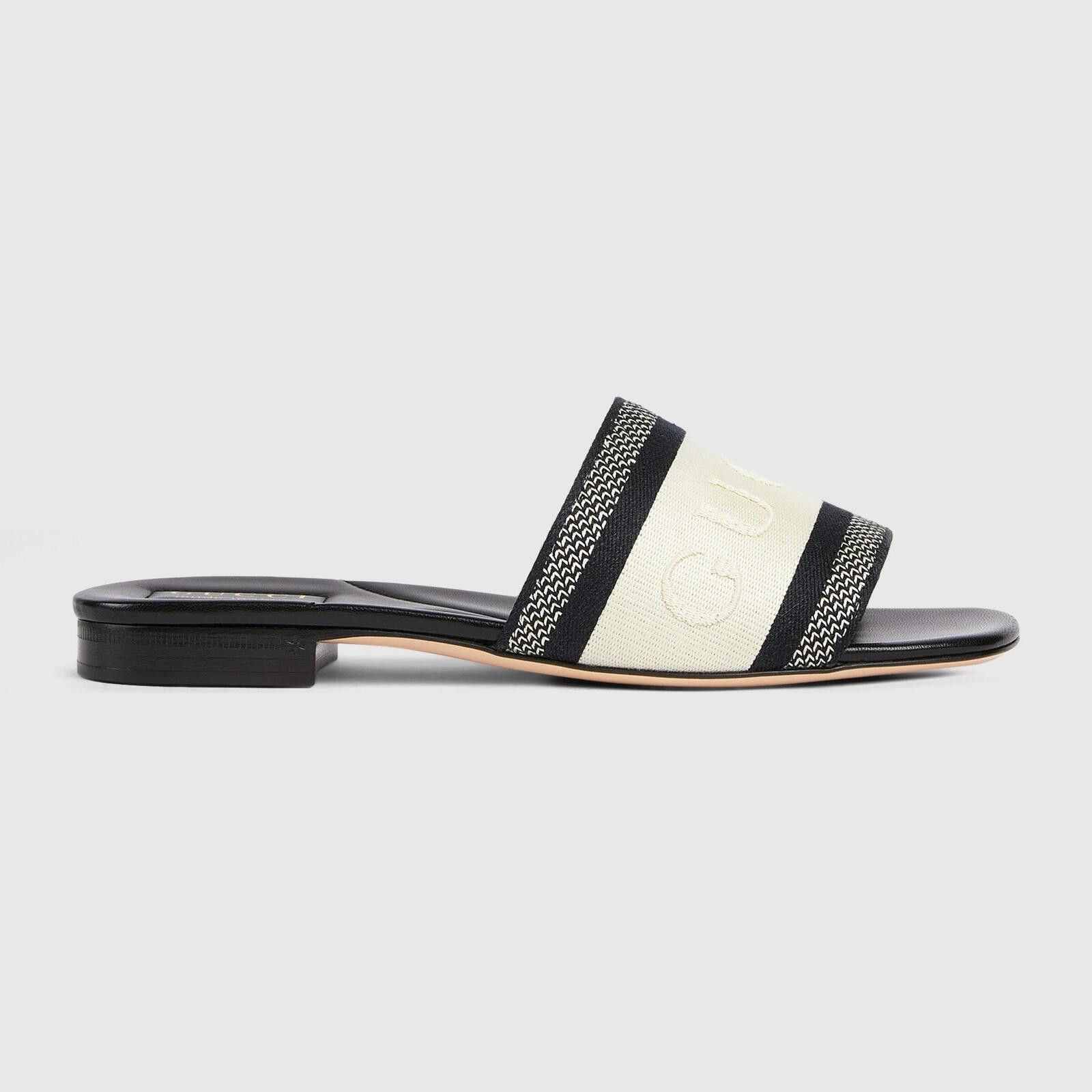 Gucci Gucci Web Jane Slide Sandals Size ONE SIZE - 1 Thumbnail