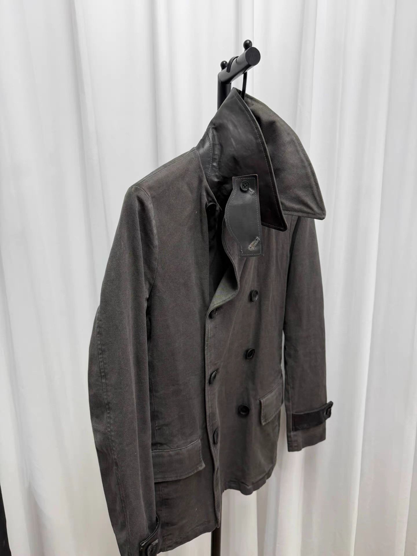 Isamu Katayama Backlash Backlash Panel Leather Washed Jacket K20 Size US S / EU 44-46 / 1 - 5 Thumbnail
