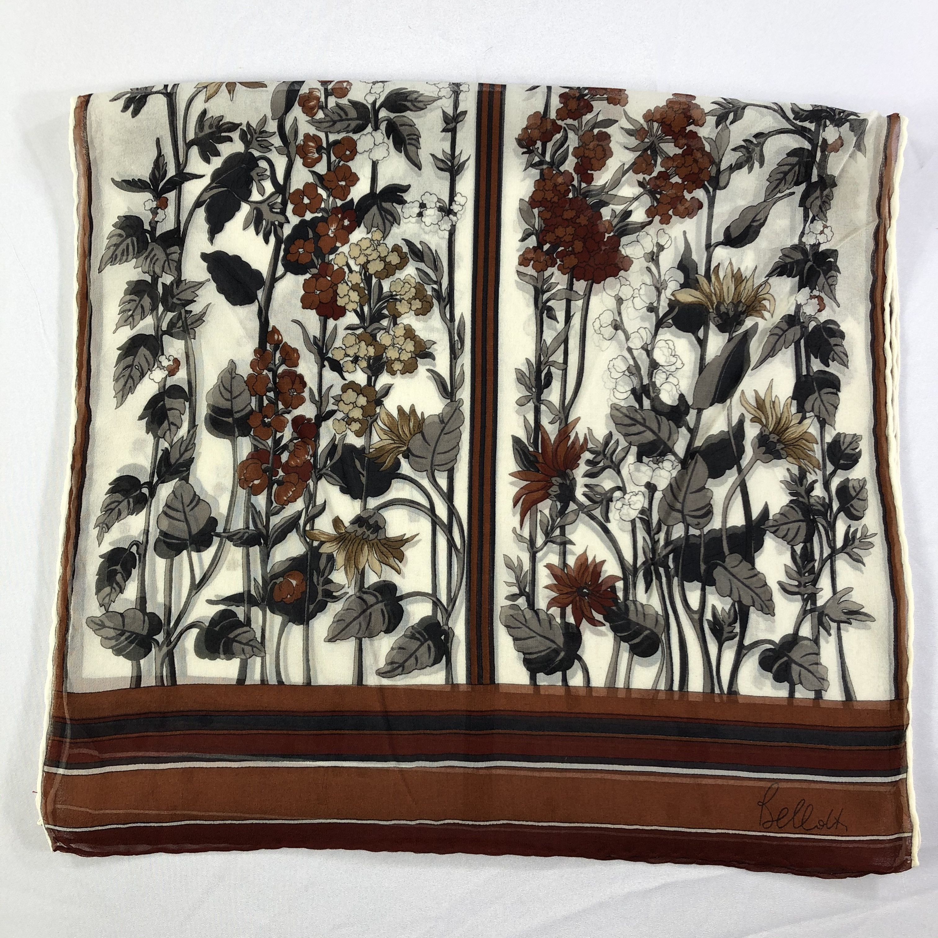 Vintage Vintage Silk Scarf Size ONE SIZE - 3 Thumbnail