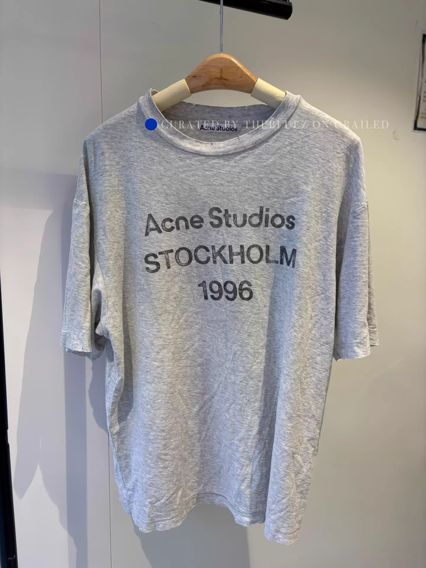 Acne Studios Distressed Gray Short Sleeve Tee in XS Size US XS / EU 42 / 0 - 1 Thumbnail