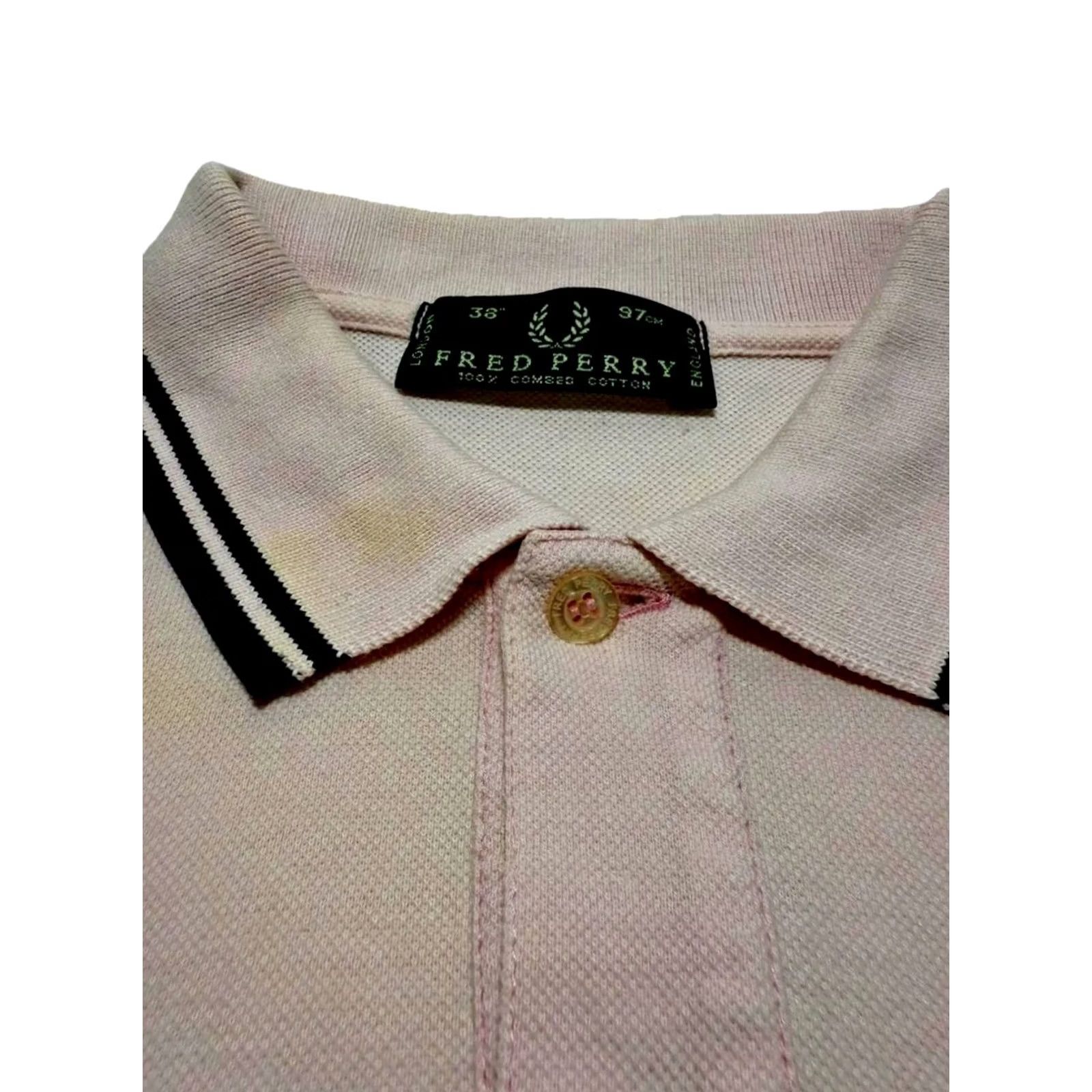 Fred Perry Fred Perry Polo Shirt | Twin Tipped | Men’s | Size M | Pink | Short Sleeve, Collared, Button Front | Cotton Knit, Regular Fit Size US M / EU 48-50 / 2 - 6 Thumbnail
