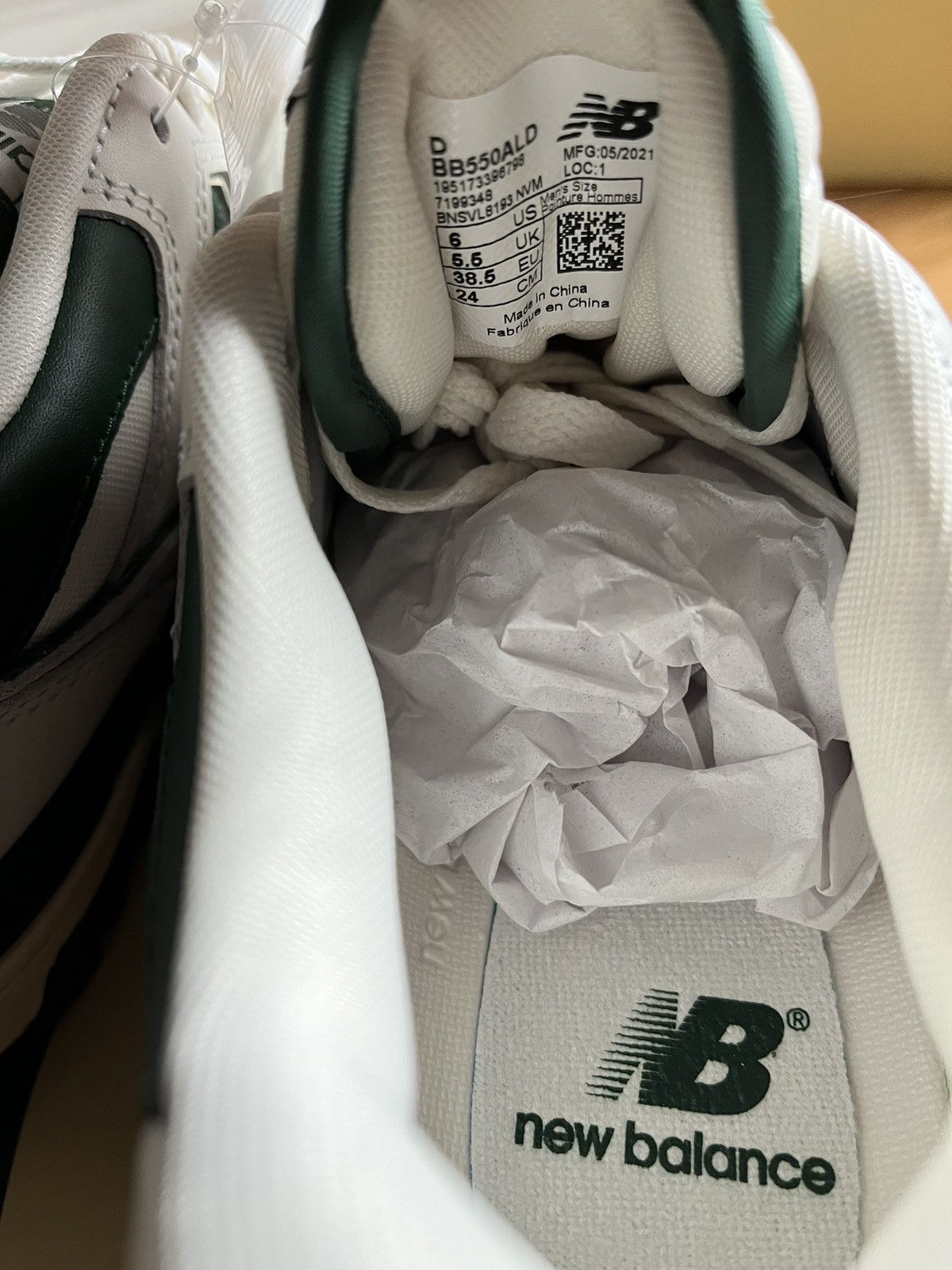 Aime Leon Dore × New Balance US 6 OG ALD 550 white green Size US 6 / EU 39 - 2 Thumbnail