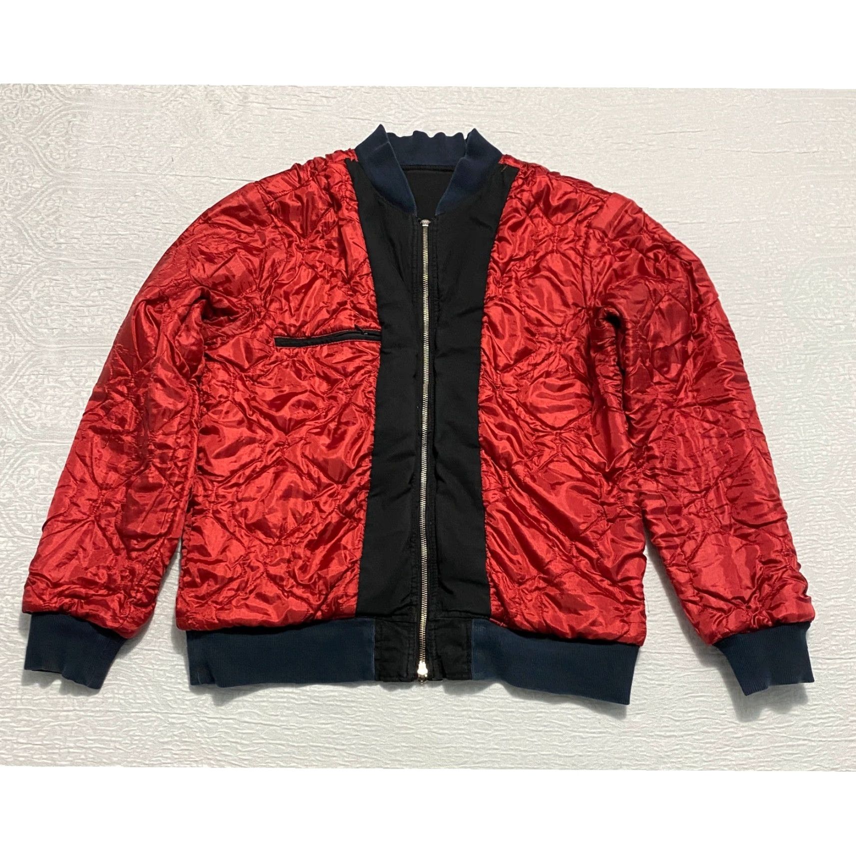 The Hundreds The Hundreds Los Angeles Bomber Jacket Black M Varsity Zip Zipper Logo Embroidered Cotton Blend Canvas Lined Padded Casual Mens Medium Size US M / EU 48-50 / 2 - 6 Thumbnail