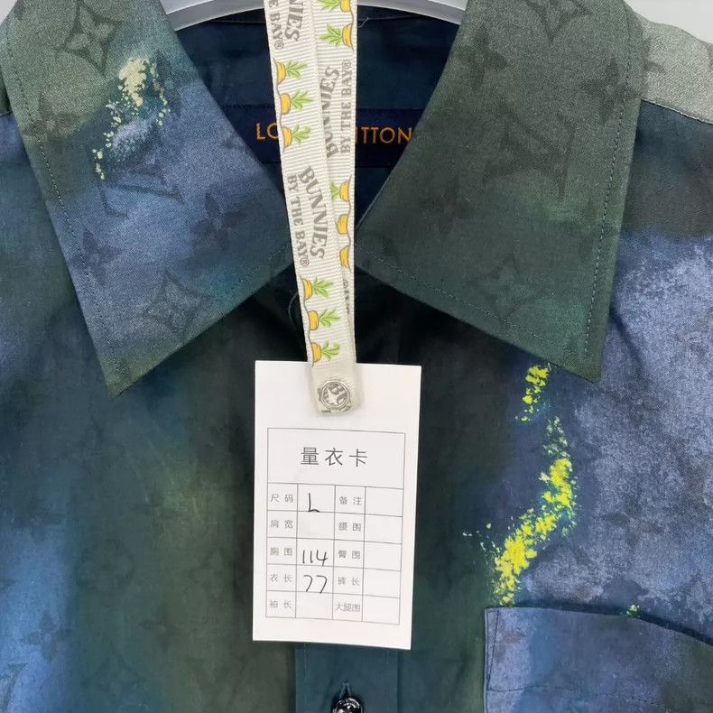 Louis Vuitton louis vuitton Black tie-dyed shirt with full logo shirt 25 Size US L / EU 52-54 / 3 - 6 Thumbnail