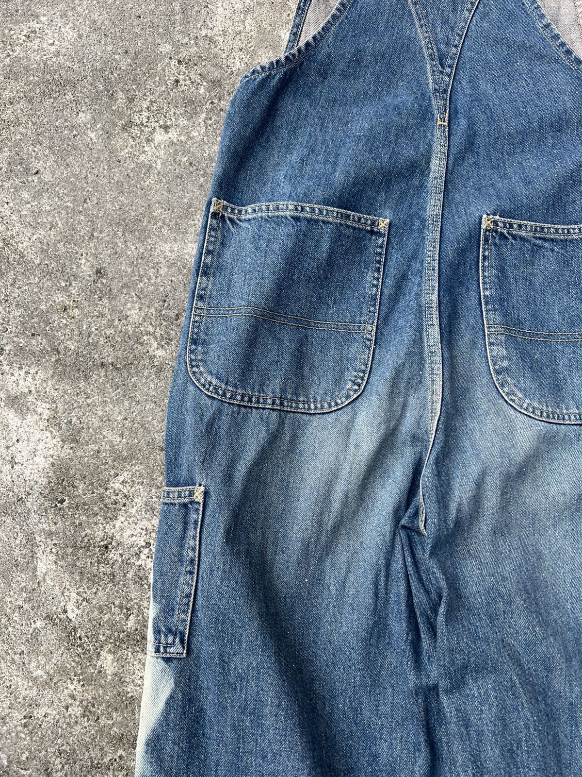 Japanese Brand 💥90’s Bobson Sun Sister Faded Overall Denim Size US 32 / EU 48 - 14 Thumbnail