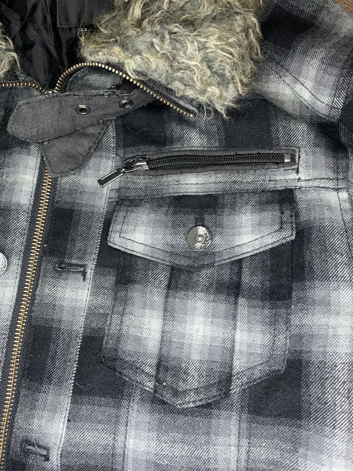 Japanese Brand Splendid 2000s plaid fur jacket Size US L / EU 52-54 / 3 - 7 Thumbnail