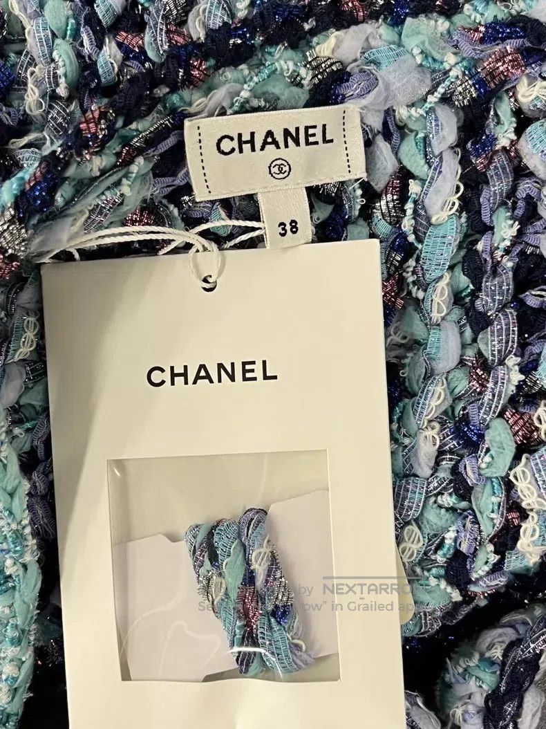 Chanel Chanel Blue sequined tweed tassel suspenders Size XS / US 0-2 / IT 36-38 - 4 Thumbnail