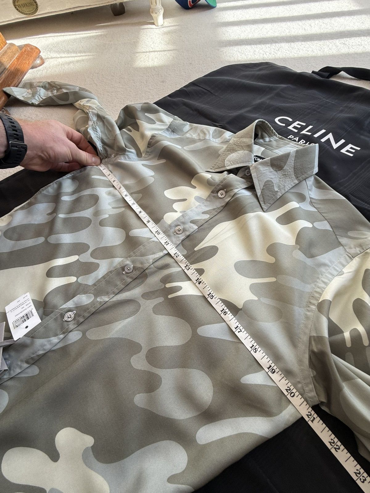Tom Ford Tom Ford camo silk slim silk shirt camouflage 39 M Size US M / EU 48-50 / 2 - 6 Thumbnail