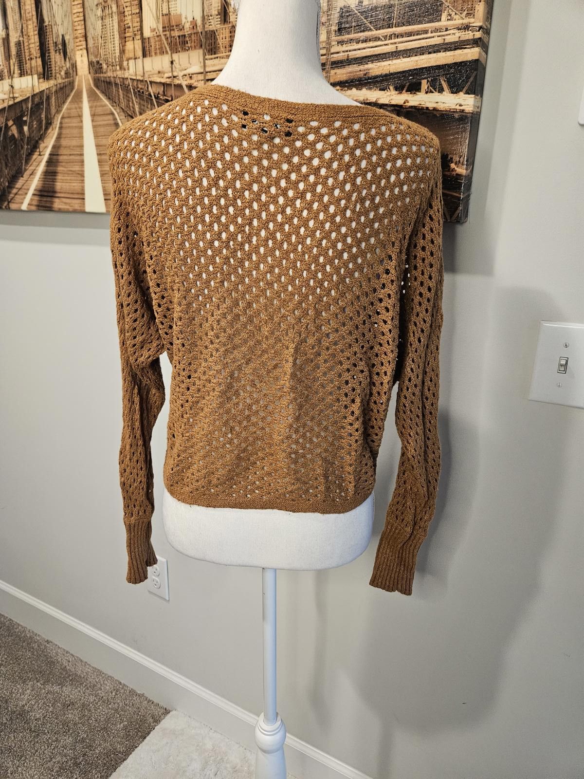 Express Express Cropped Knit Sweater - Perfect for Layering Size XS / US 0-2 / IT 36-38 - 3 Thumbnail