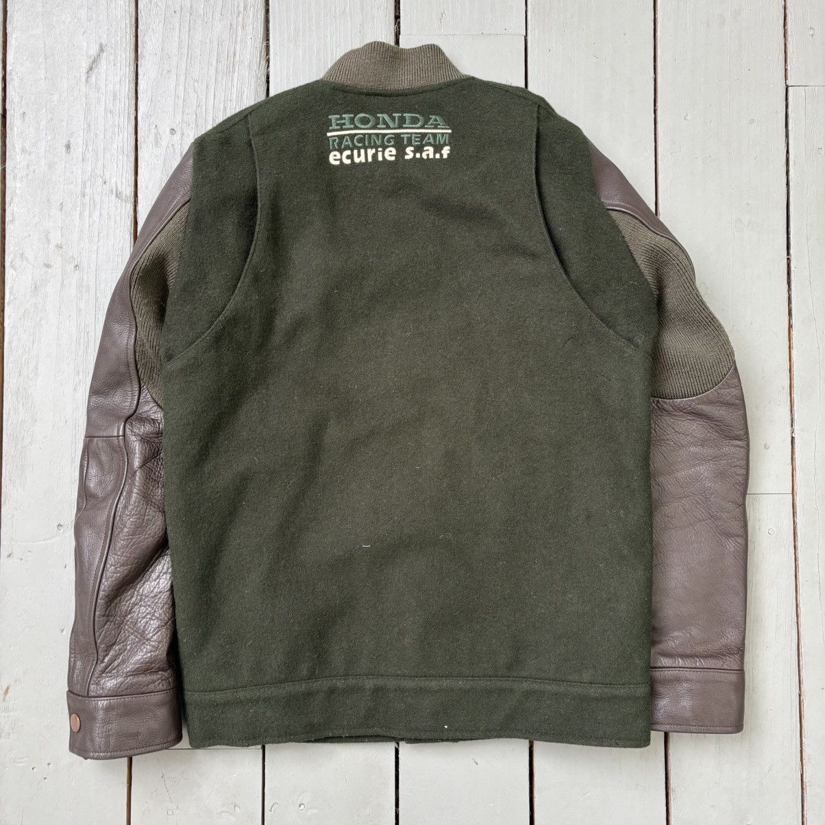 SHINICHIRO ARAKAWA 90s Honda Leather Sleeve Varsity Jacket Size US S / EU 44-46 / 1 - 4 Thumbnail