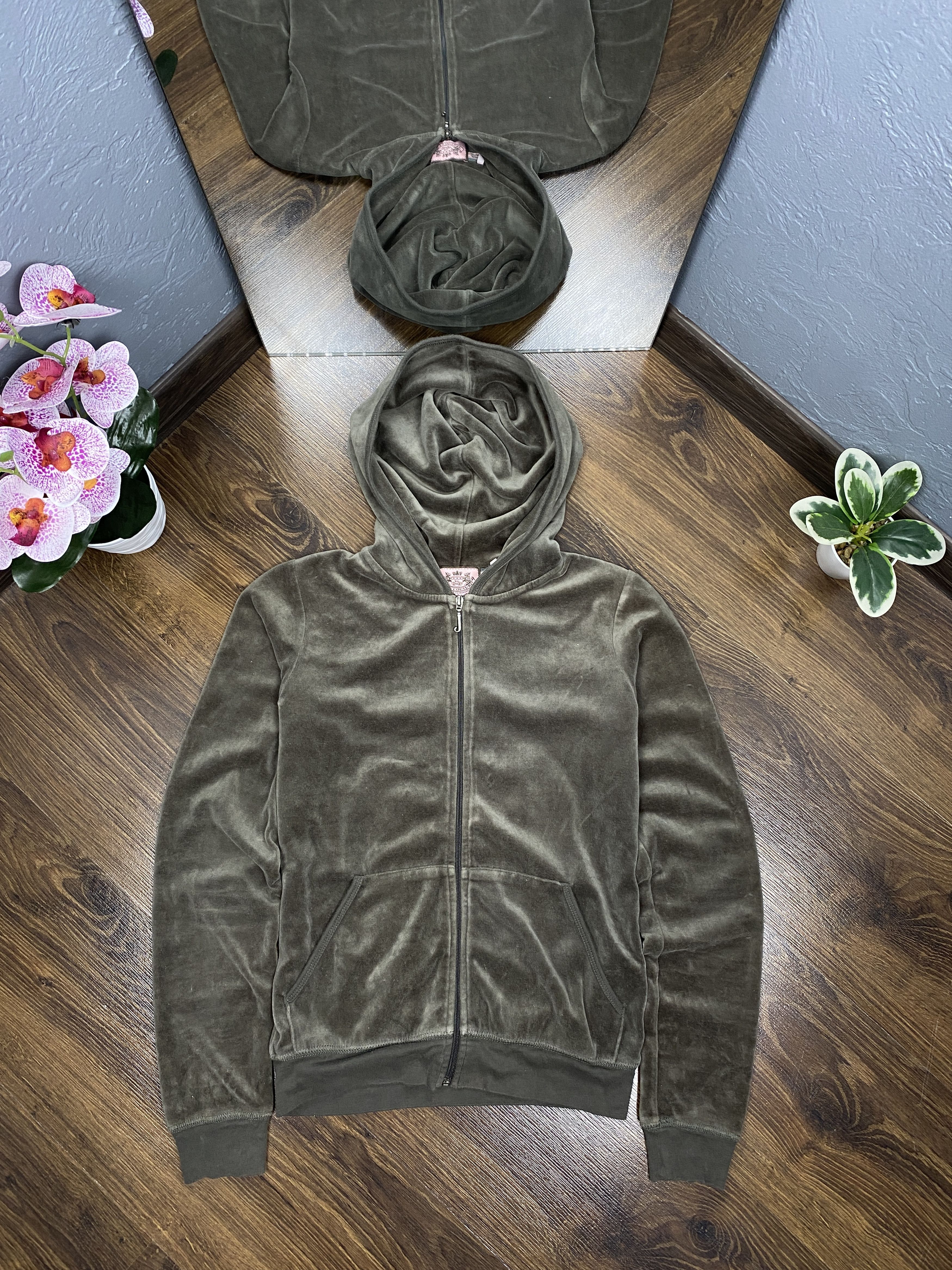 Juicy Couture × Vintage Juicy Couture Velour Track Suit Hoodie + Pants Size M / US 6-8 / IT 42-44 - 2 Thumbnail