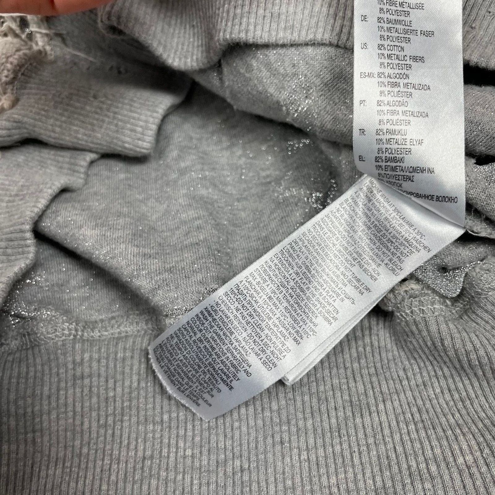 Diesel Diesel FELPA Women's Gray Crew Neck Ripped Sweatshirt Size M / US 6-8 / IT 42-44 - 12 Thumbnail