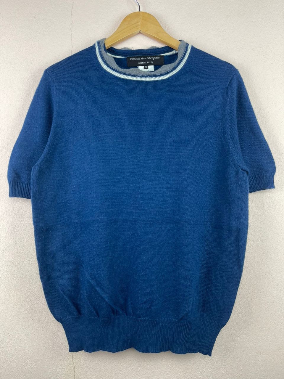 Comme des Garcons Homme Plus × Japanese Brand × Rei Kawakubo AD1998 Short Sleeve Knit Sweater Size US M / EU 48-50 / 2 - 2 Thumbnail