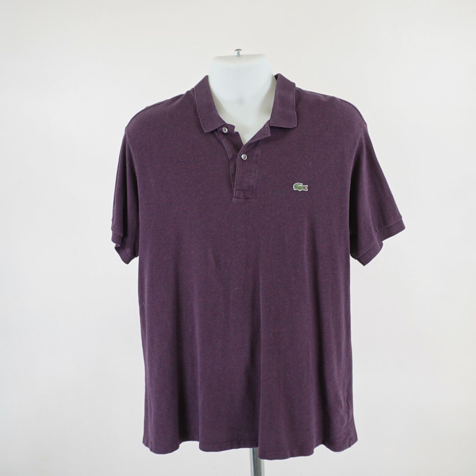 Lacoste Lacoste Purple W/ Blue Spec Size 7 Classic Fit Collared Polo Size US XL / EU 56 / 4 - 4 Thumbnail