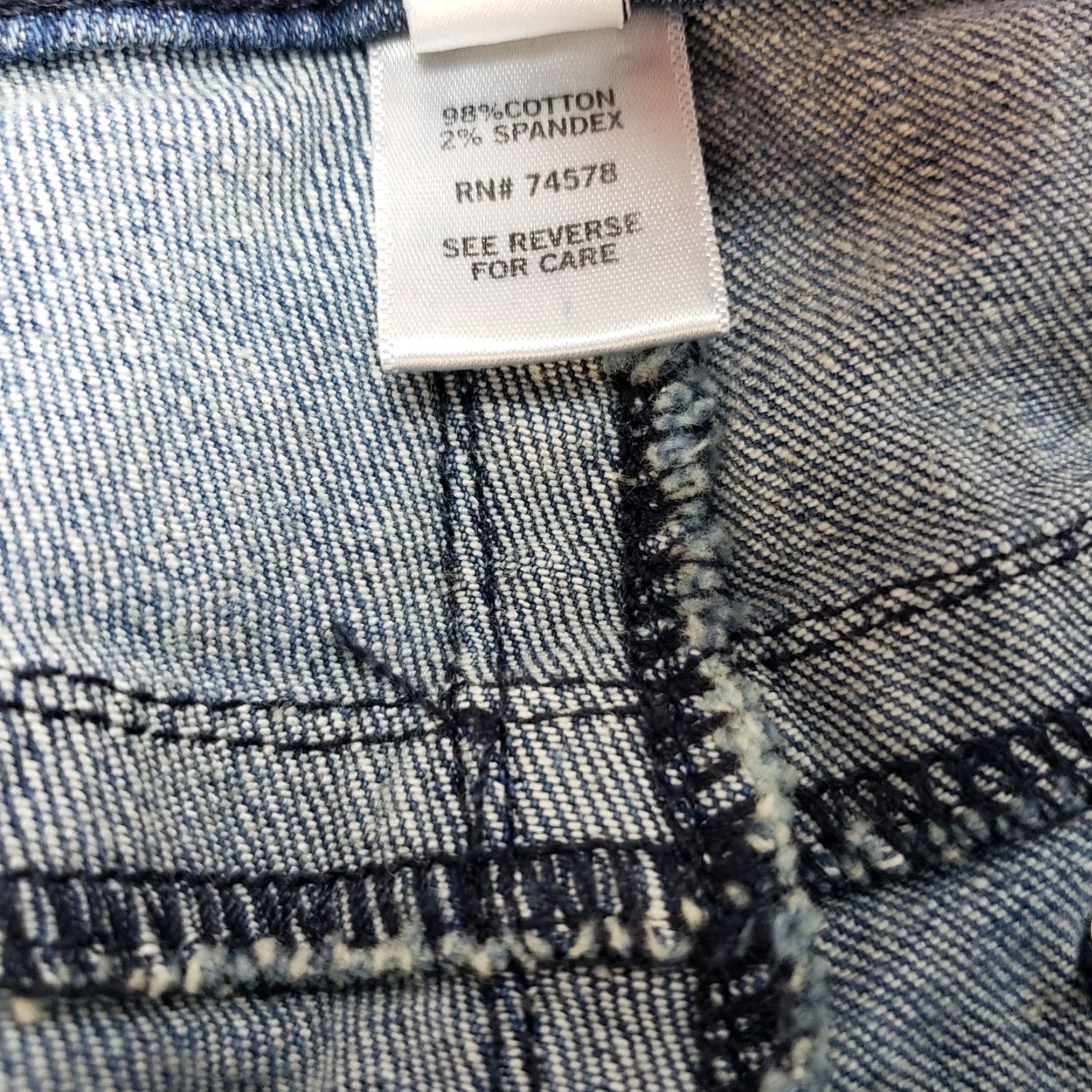 Vintage Cache Womens Crop Jeans 6 Blue Animal Print Trim Mid Rise Size 28" / US 6 / IT 42 - 6 Thumbnail