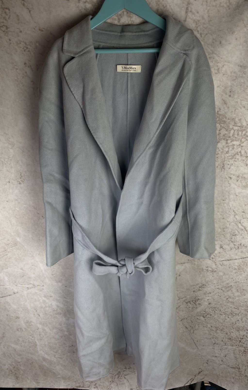 Max Mara Max Mara Long Trench Coat Blue 100% Wool US 8 Size M / US 6-8 / IT 42-44 - 1 Thumbnail