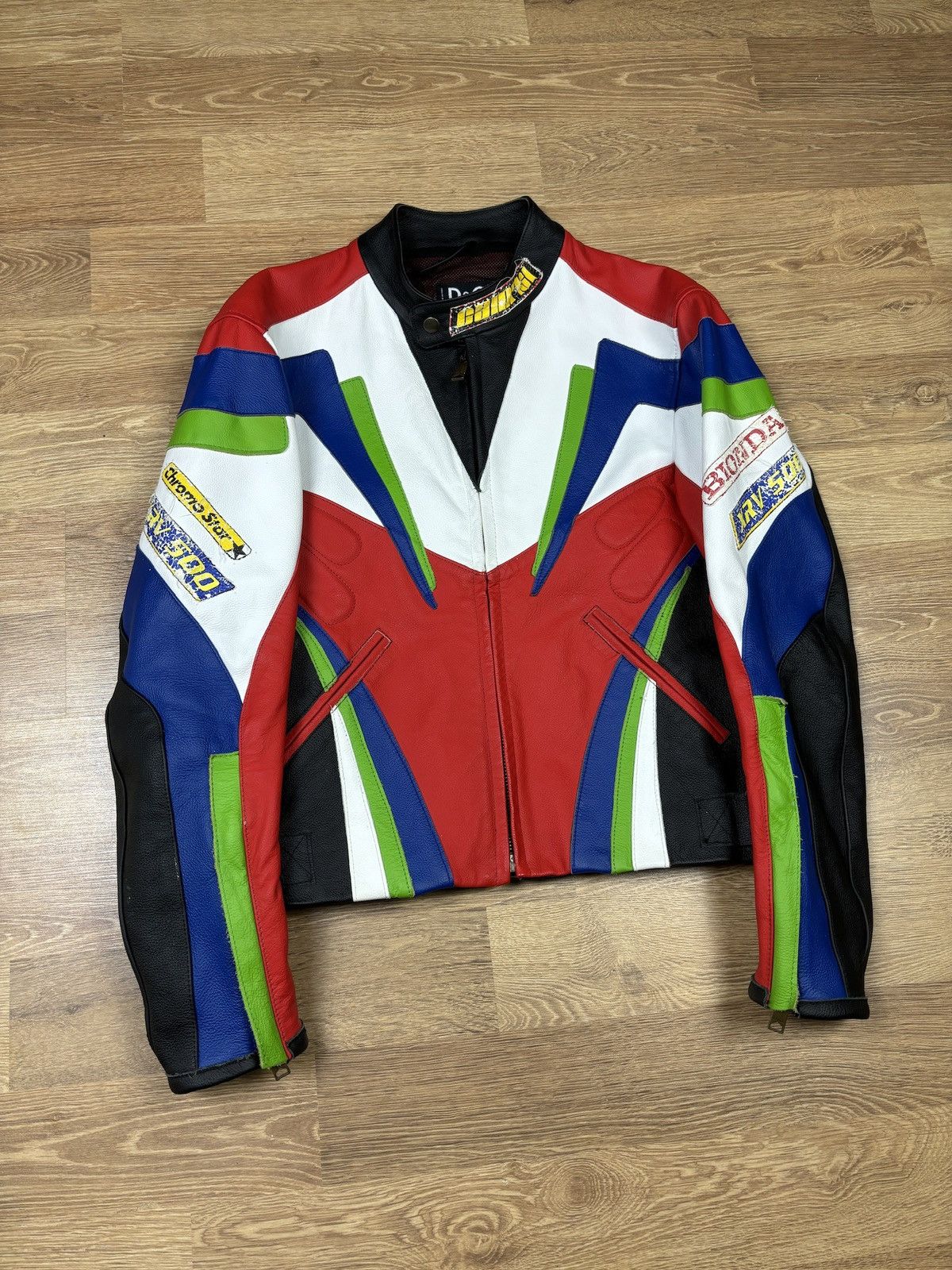 Dolce & Gabbana 2000s Dolce & Gabbana Multicolor Moto Jacket Size US S / EU 44-46 / 1 - 3 Thumbnail
