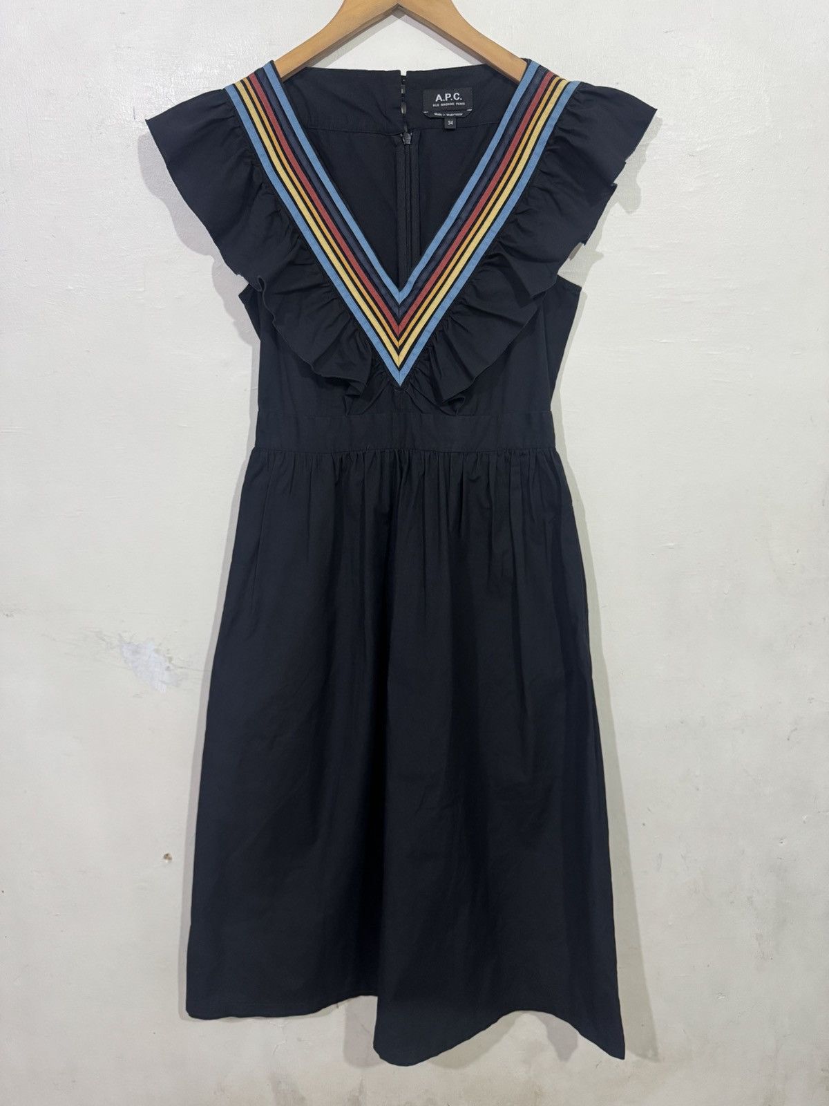 A.P.C. A.P.C Frilled Ruffled Sleeveless Dress Size XXS / US 00 / IT 34 - 1 Thumbnail
