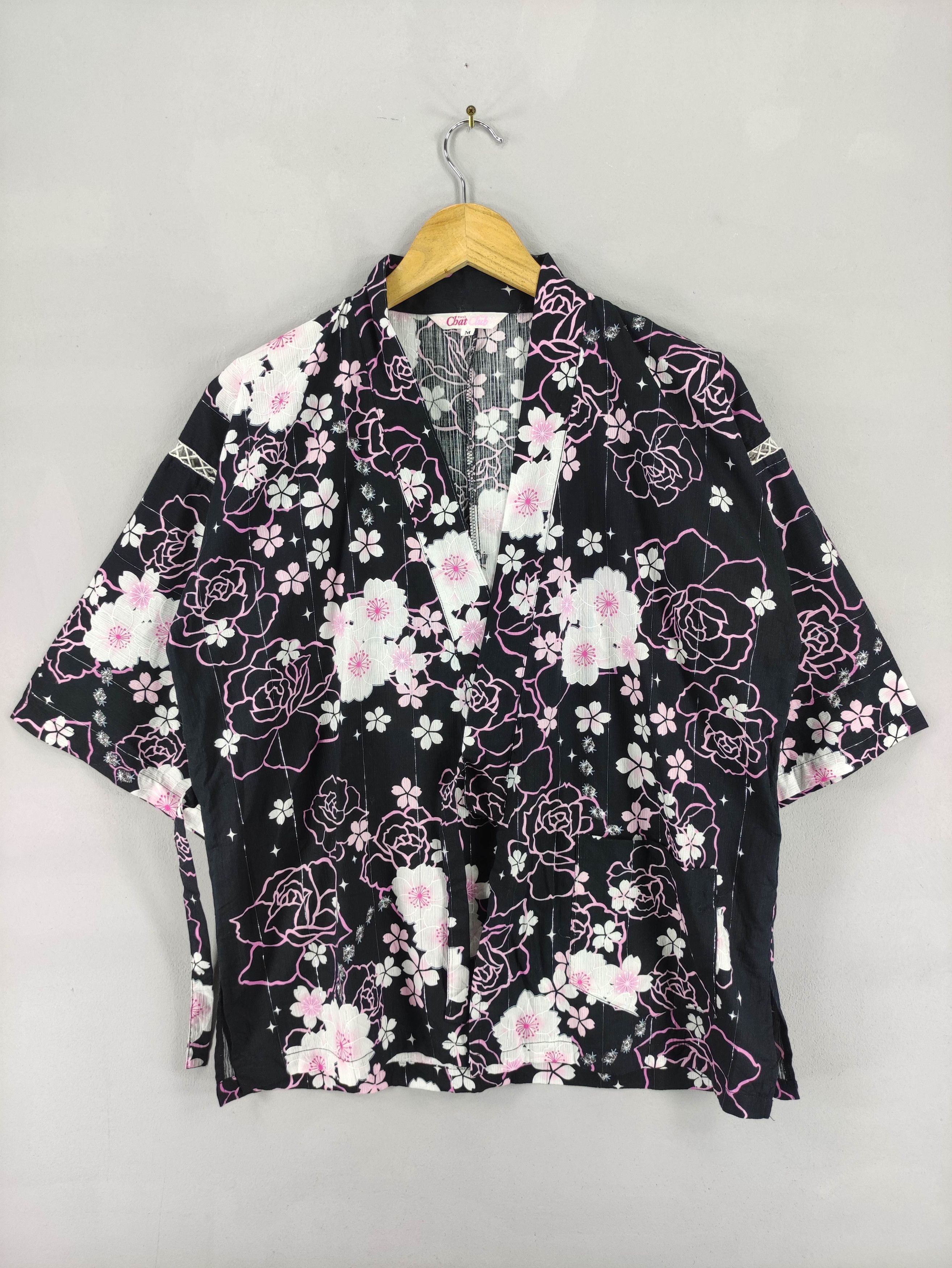 Japanese Brand Vintage Japanese Brand Kimono Cardigan Flower Pattern Size US M / EU 48-50 / 2 - 1 Thumbnail