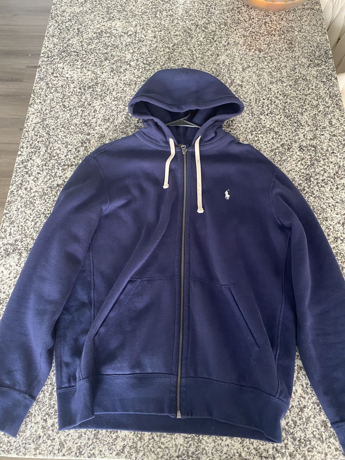 Polo Ralph Lauren Navy Fleece Zip Up Hoodie