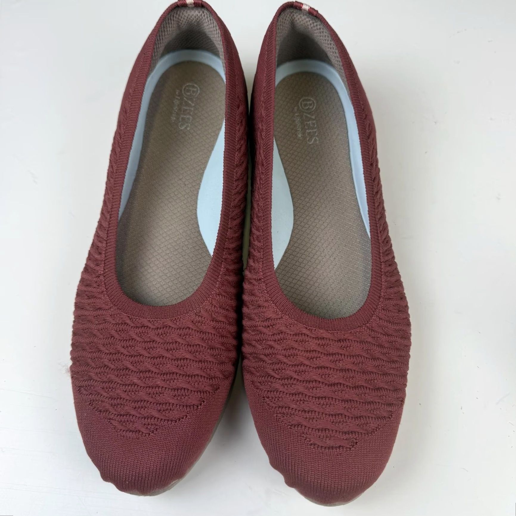 Vintage BZees For Lifestride Womens Khloe Ballet Flats Size 11M Comfort Walking Sangria Flat Women Red 11M Mens? Size US 11 / IT 41 - 3 Thumbnail