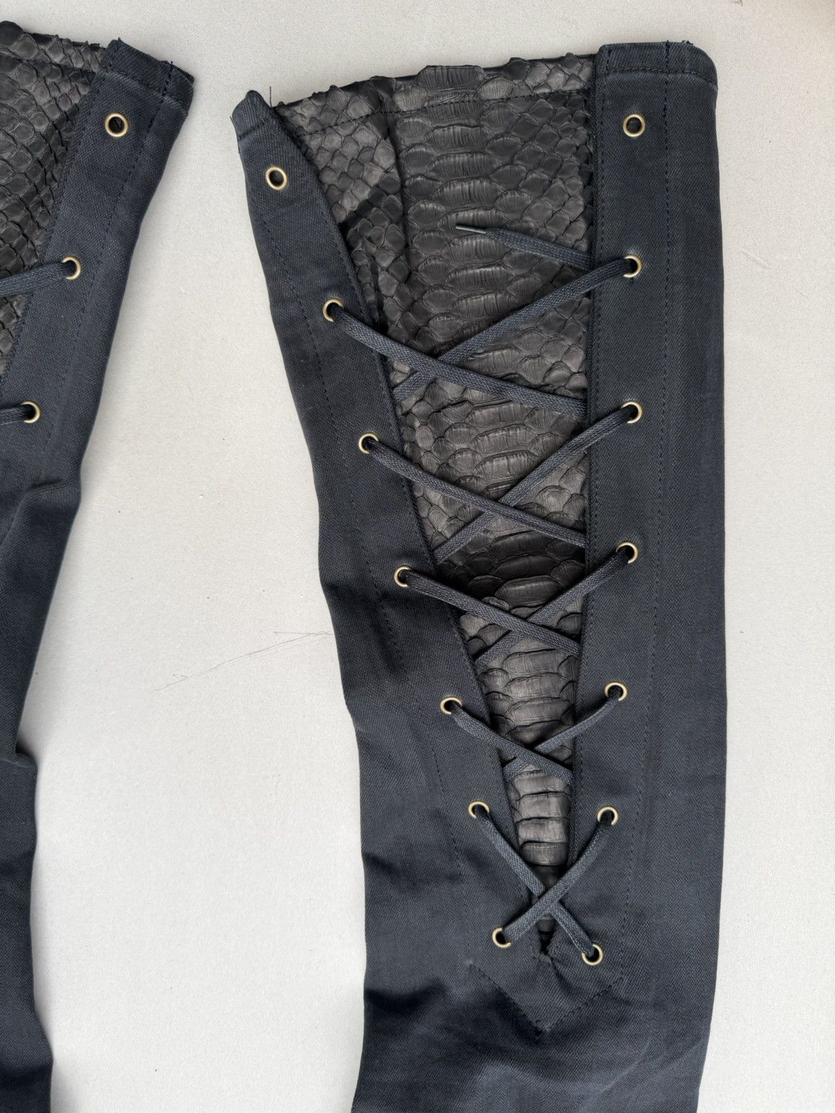 Japanese Brand LAD MUSICIAN lace up flare jeans Size US 29 - 7 Thumbnail