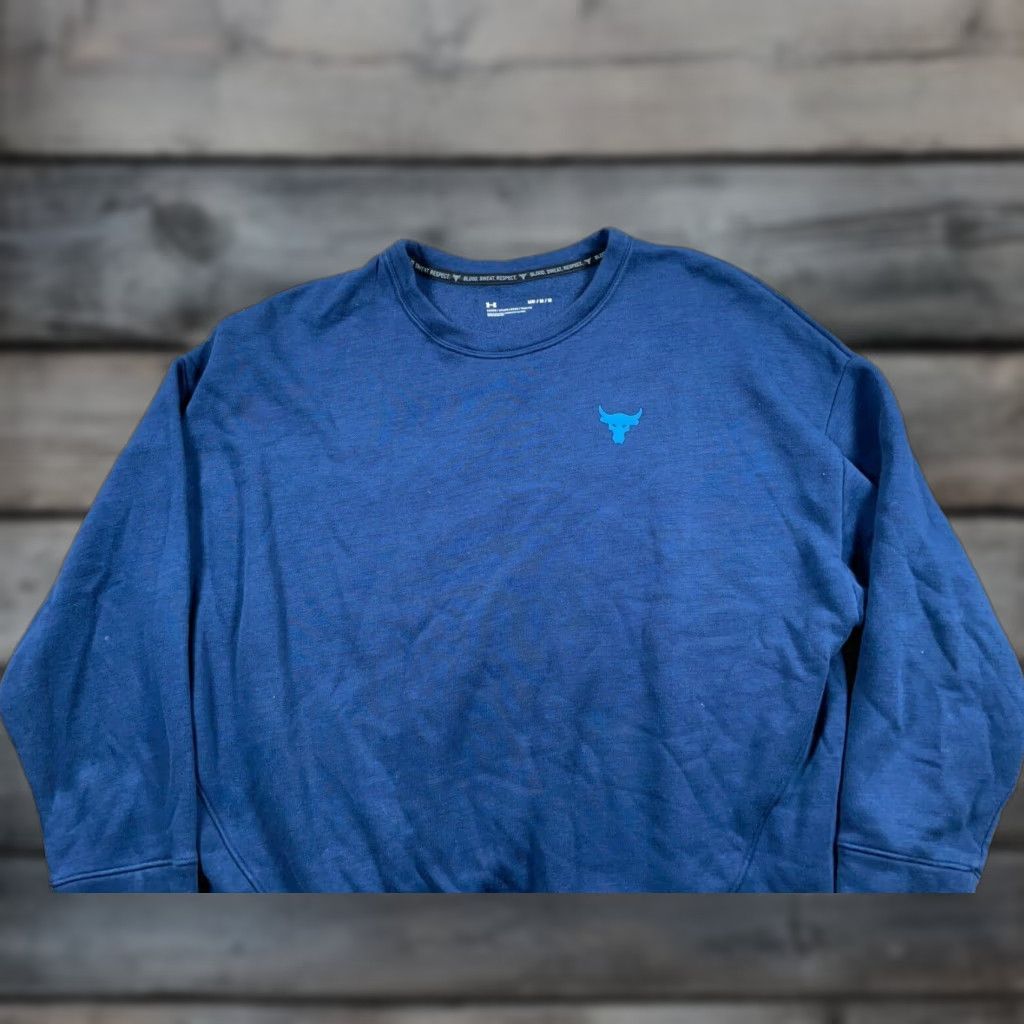 Under Armour Under armour The Rock Sweatshirt Women's Medium Blue Loose Fit Drawstring Waist Size M / US 6-8 / IT 42-44 - 1 Thumbnail