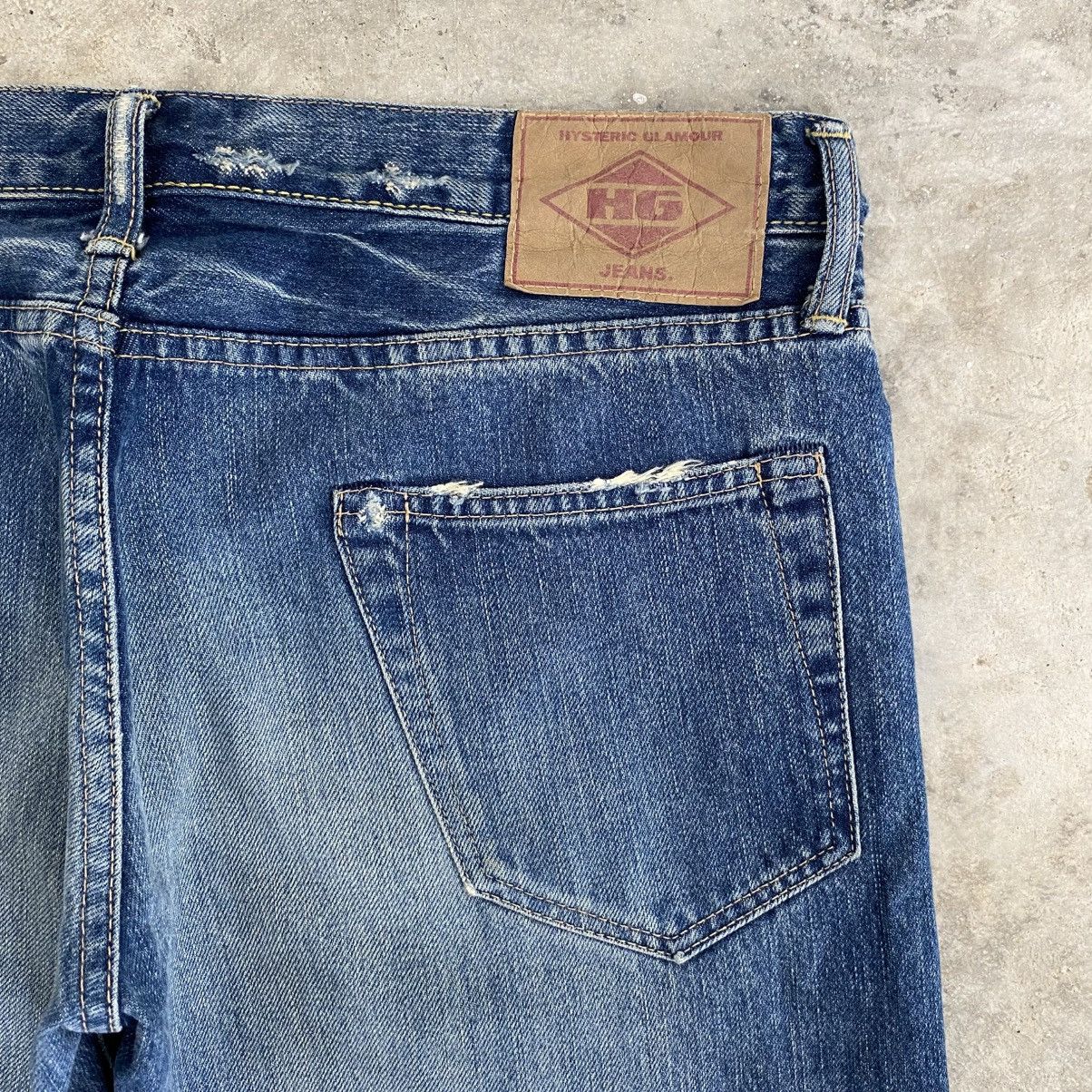 Hysteric Glamour 2000’s Hysteric Glamour Studded Distressed Selvedge Jeans Size US 31 - 16 Thumbnail