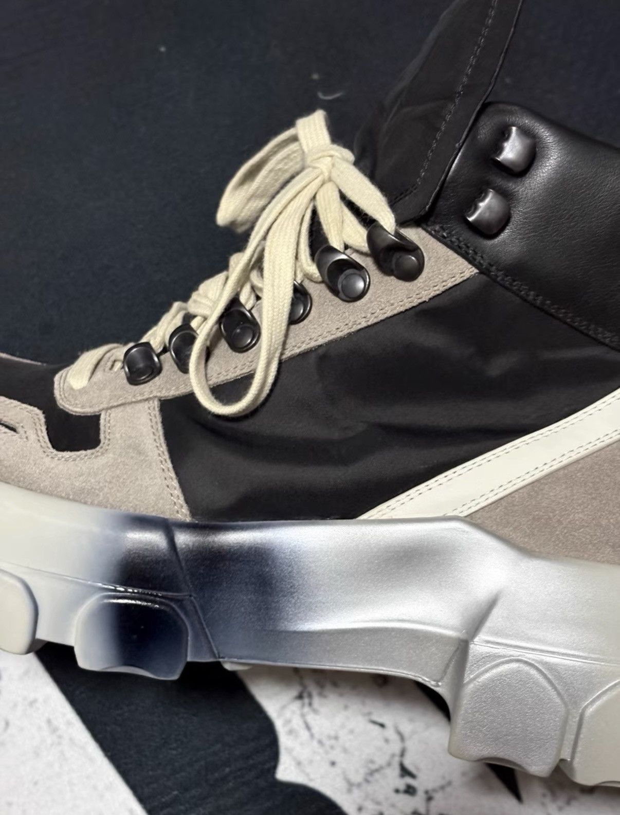 Rick Owens Rick Owens RO 19FW Mainline Octopus Sole Combat Boots Size US 10 / EU 43 - 3 Thumbnail