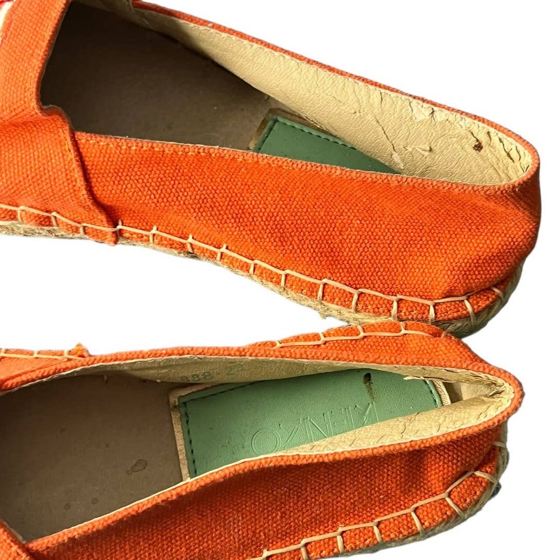 Kenzo Kenzo Tiger-Embroidered Orange Espadrille 35 (US SIZE 4) Size US 4 / IT 34 - 12 Thumbnail
