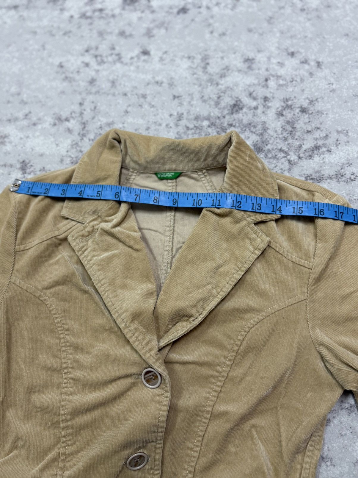 United Colors Of Benetton United colors of Benetton beige corduroy blazer Jacket Size XS / US 0-2 / IT 36-38 - 20 Thumbnail