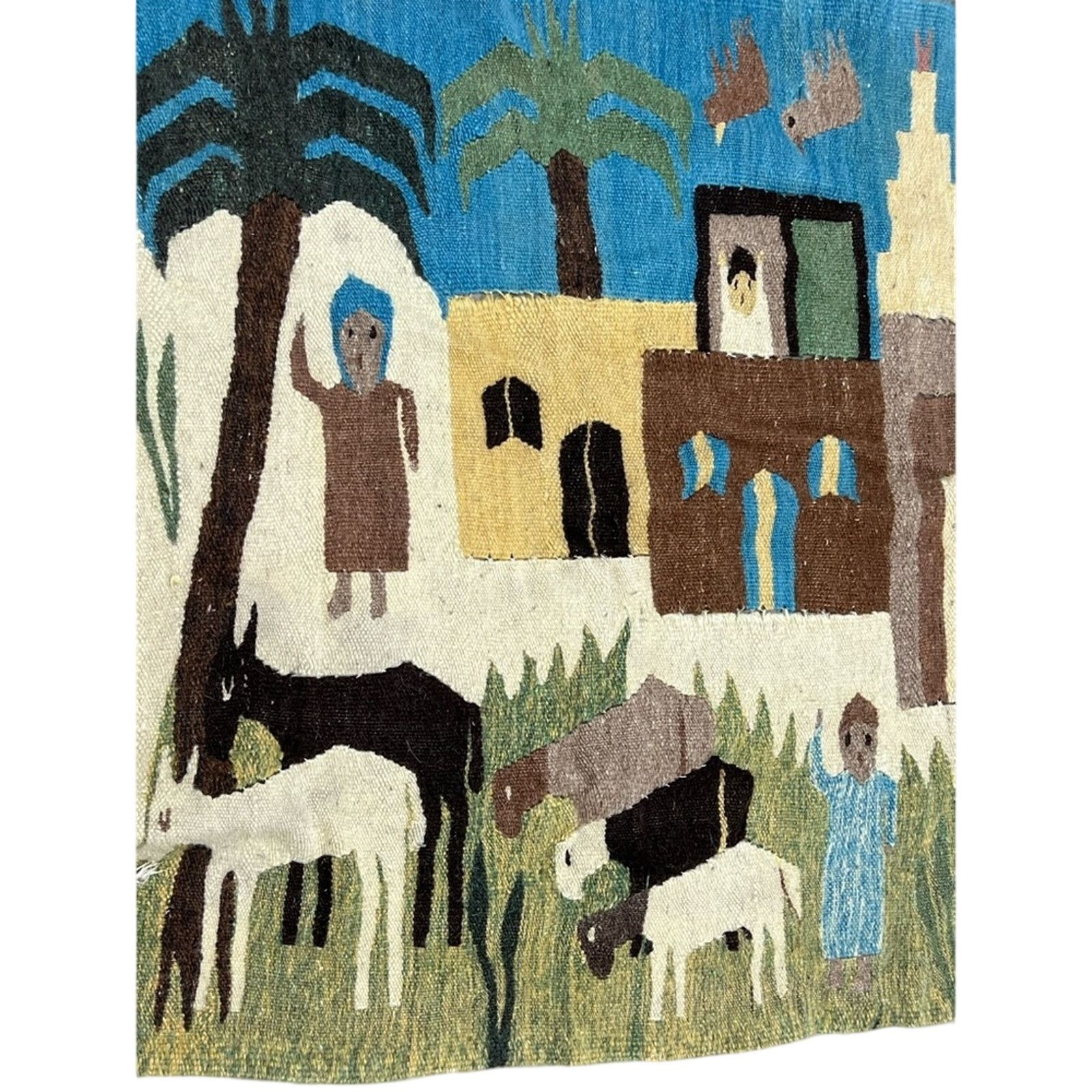 Other Egyptian Hand Woven Tapestry 5 FT Art Egypt-Wool Kilim Rug Size ONE SIZE - 6 Thumbnail