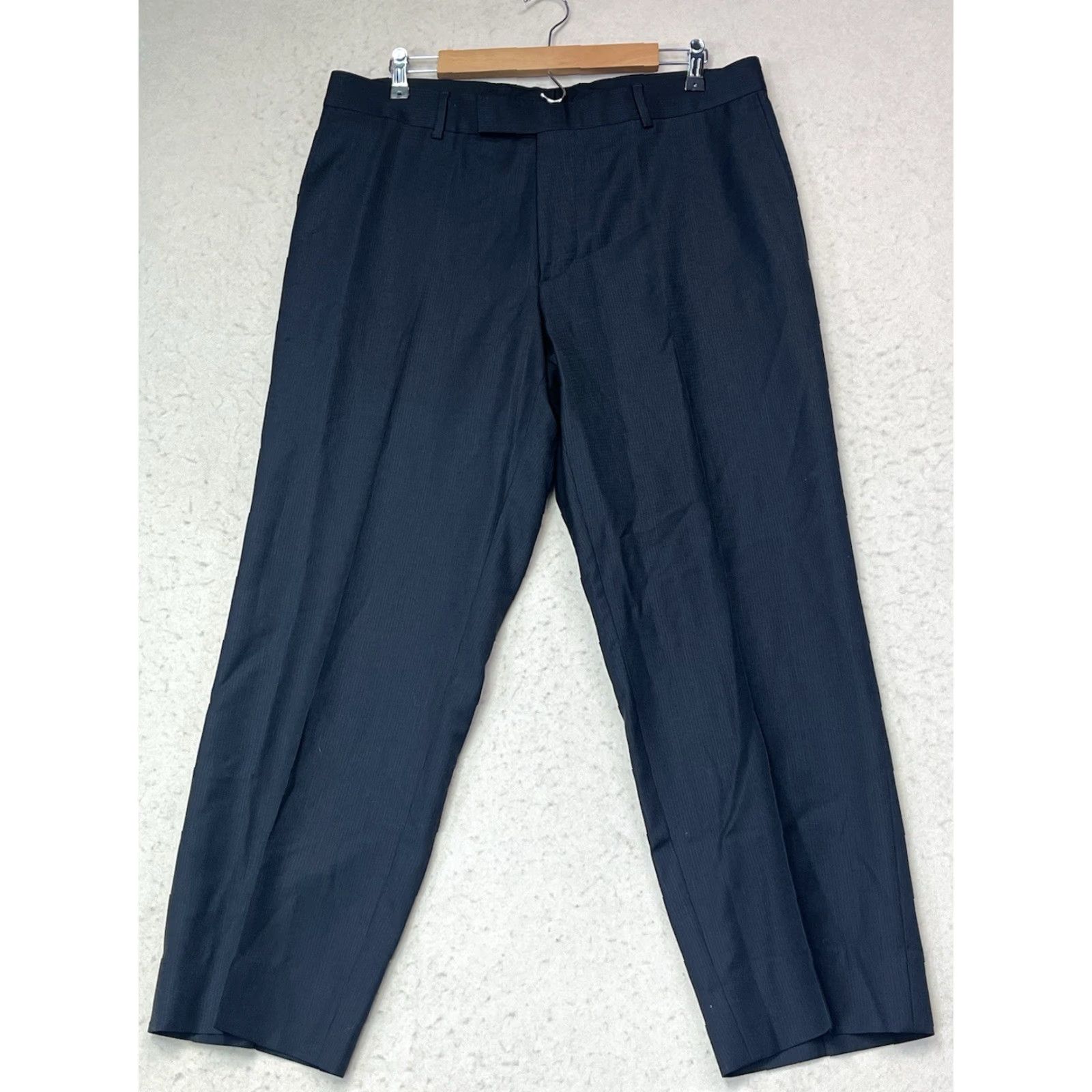 Vintage Hugo Boss Dress Pants Men 36R Slacks Black Dress Pants Mens 36 Black Slacks Boss Check Pattern Regular Waist 36 Size US 36 / EU 52 - 2 Thumbnail