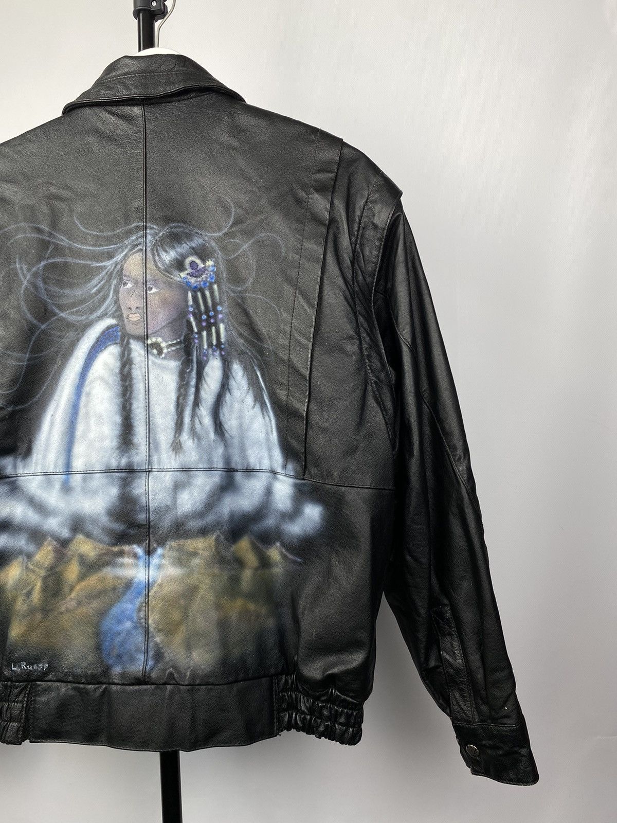 Indian Motorcycle × Vintage Crazy 90s vintage leather Racing skyjacket jacket Size US S / EU 44-46 / 1 - 10 Thumbnail