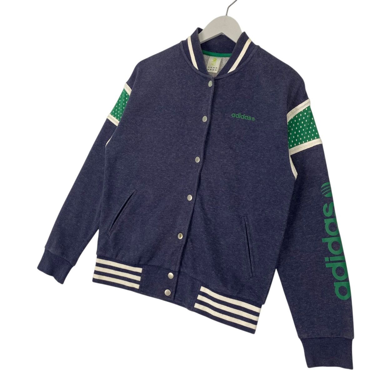 Other Vintage Adidas Neo Snap Button Varsity Sweater Navy Blue Arm Size US S / EU 44-46 / 1 - 2 Thumbnail