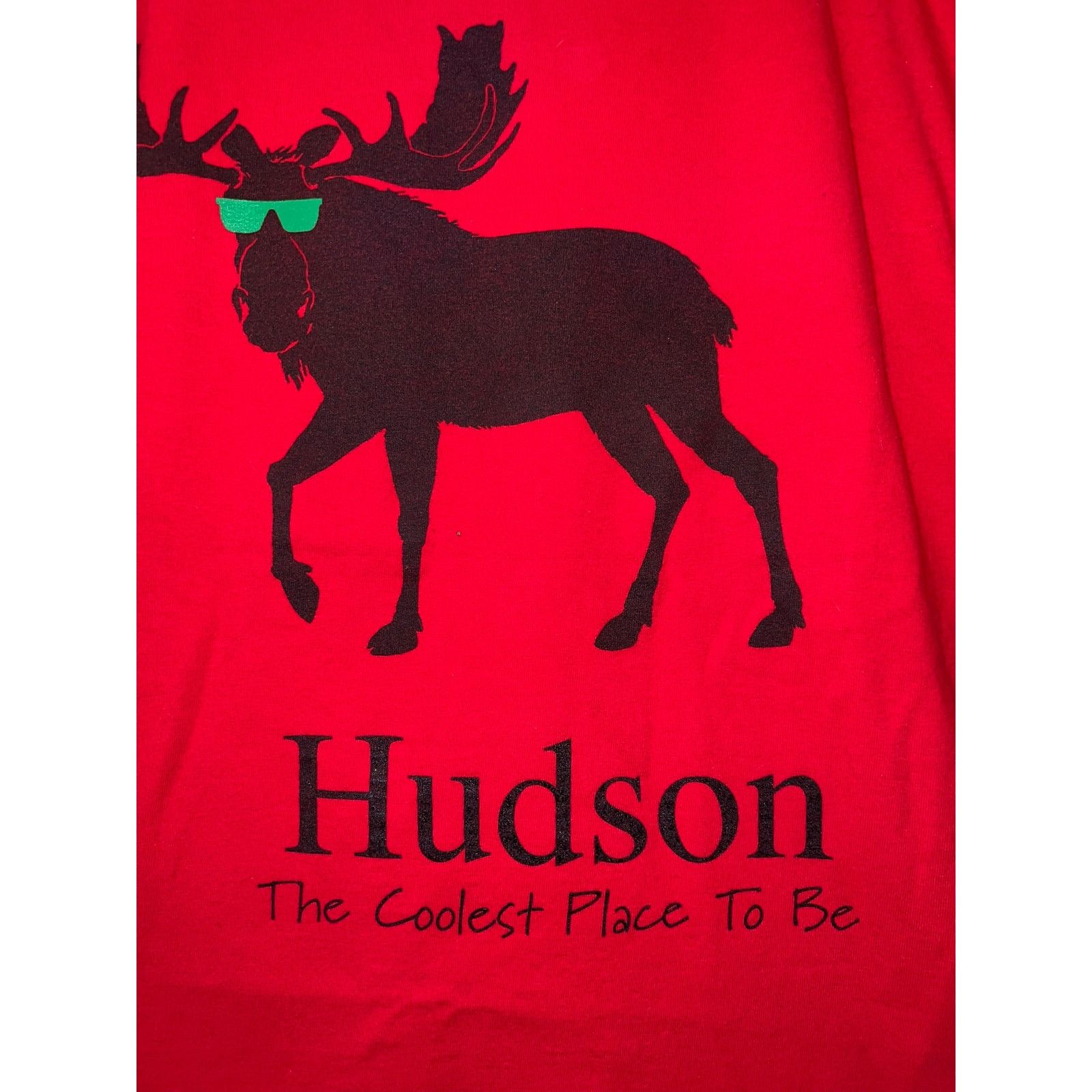 Gildan Vintage Hudson Shirt The Coolest Place Moose Tee VTG 2000s Size US XL / EU 56 / 4 - 3 Thumbnail