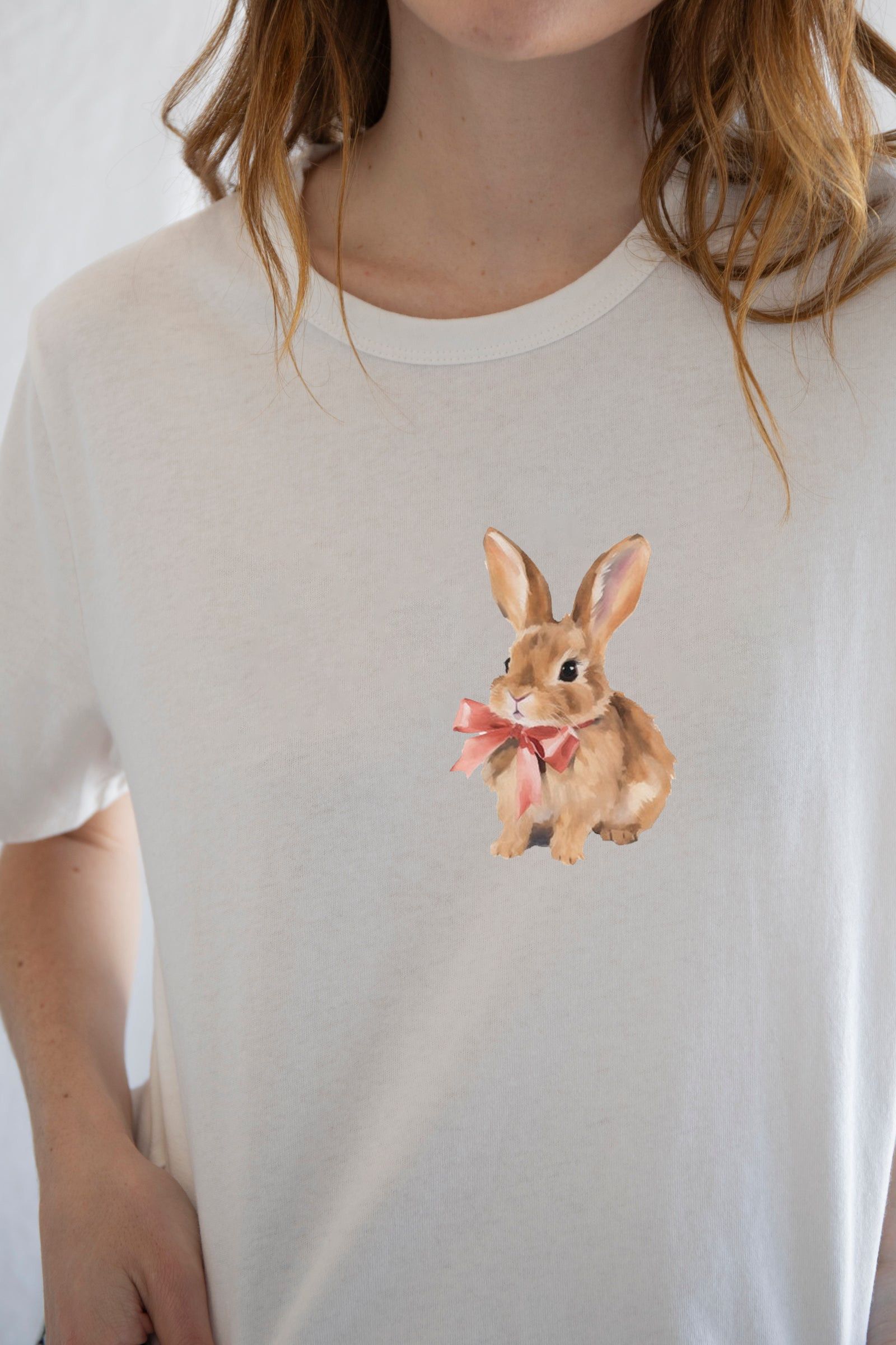 Designer × Vintage Bunny Tee | Cute Bunny Graphic T-Shirt for Women & Teens Size M / US 6-8 / IT 42-44 - 3 Thumbnail