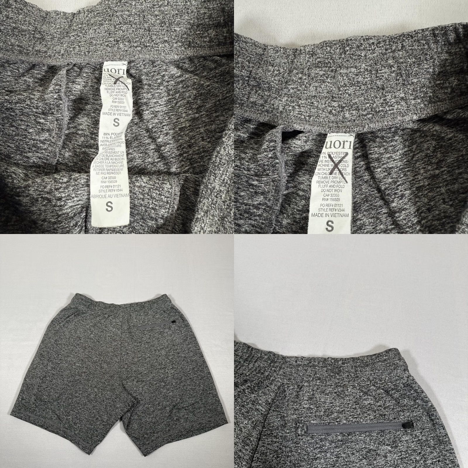 Vuori Vuori Mens Small Gray Ponto Knit Sweat Shorts with Drawstring & Pockets - Athletic Activewear, Casual Shirt? Size US 29 - 8 Thumbnail
