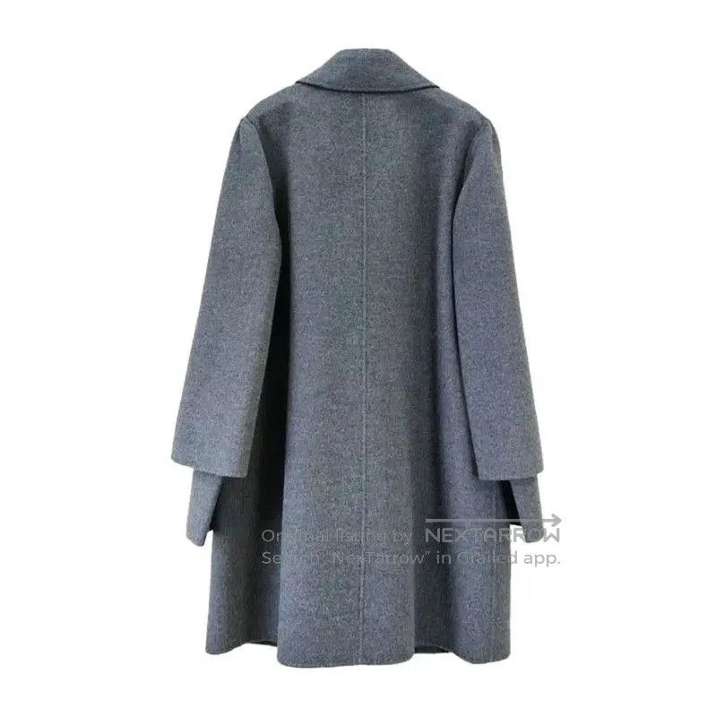 Max Mara MaxMara Elegant Gray Wool Mid-Length Coat . Size XL / US 12-14 / IT 48-50 - 2 Thumbnail