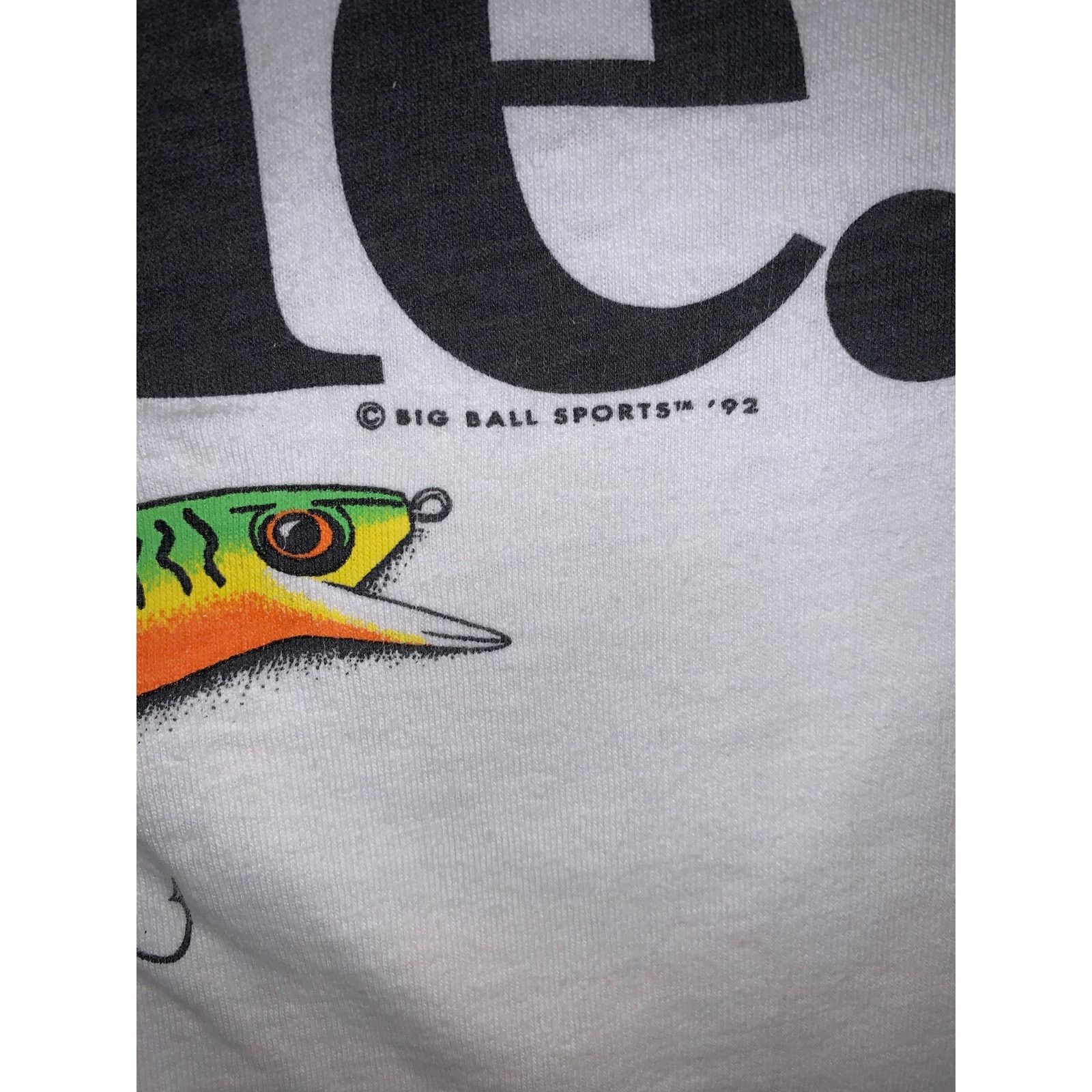 Other × Vintage Vintage 90s Fishing Is Life T Shirt Big Ball Sports USA XL Size US XL / EU 56 / 4 - 7 Thumbnail