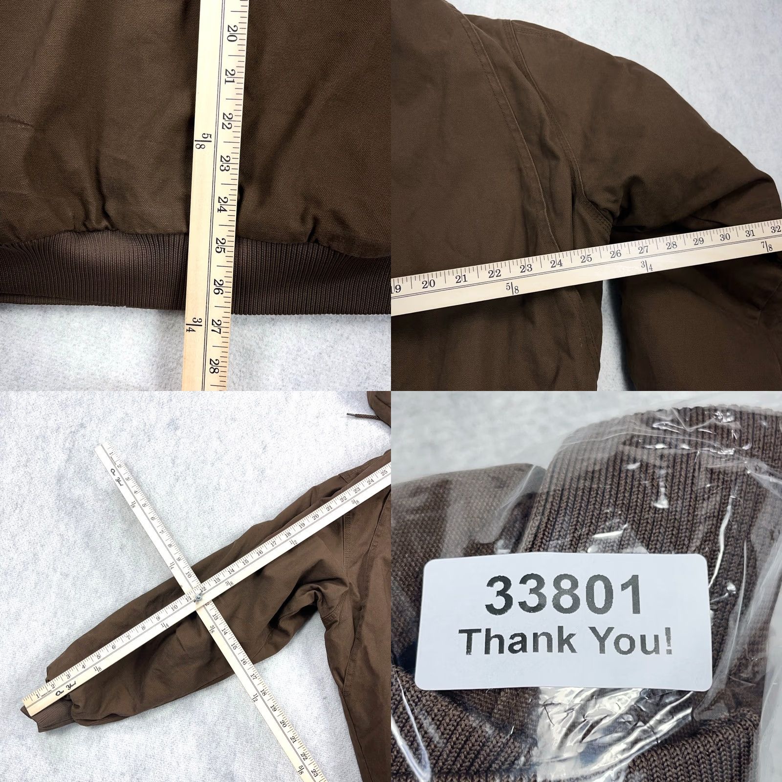 Vintage Berne Jacket Men XL Brown Canvas Full Zip Hooded Lined Bomber Jacket Size US XL / EU 56 / 4 - 8 Thumbnail