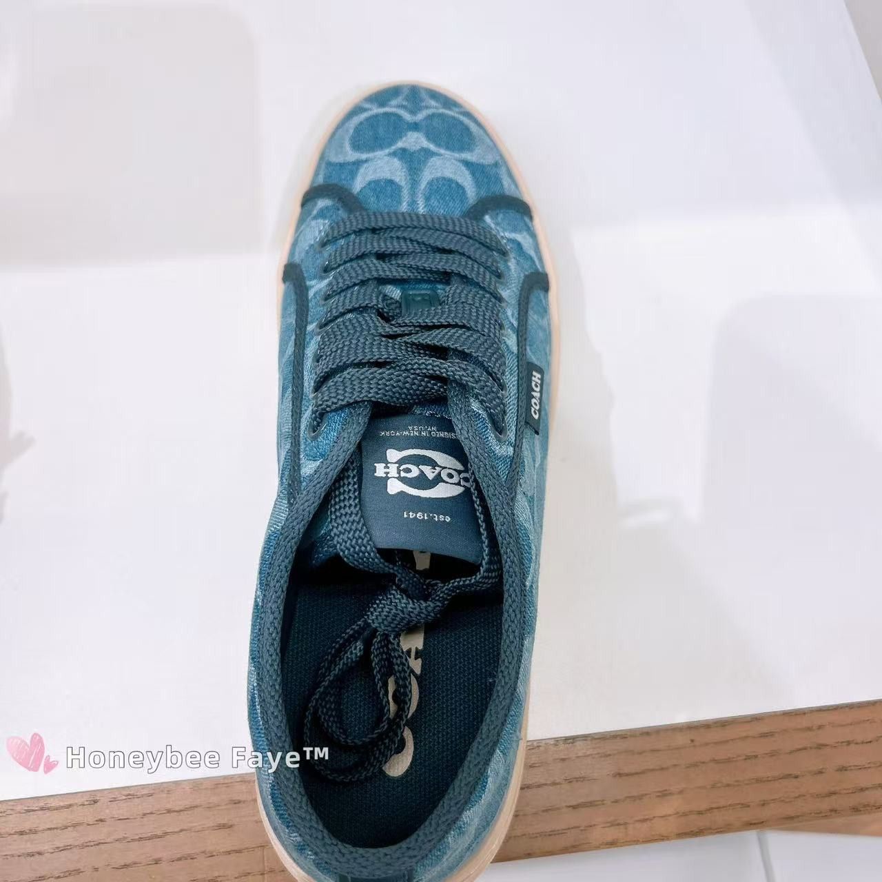Coach Canvas Sneaker In Signature Denim CDQ99 Size US 8 / IT 38 - 4 Thumbnail