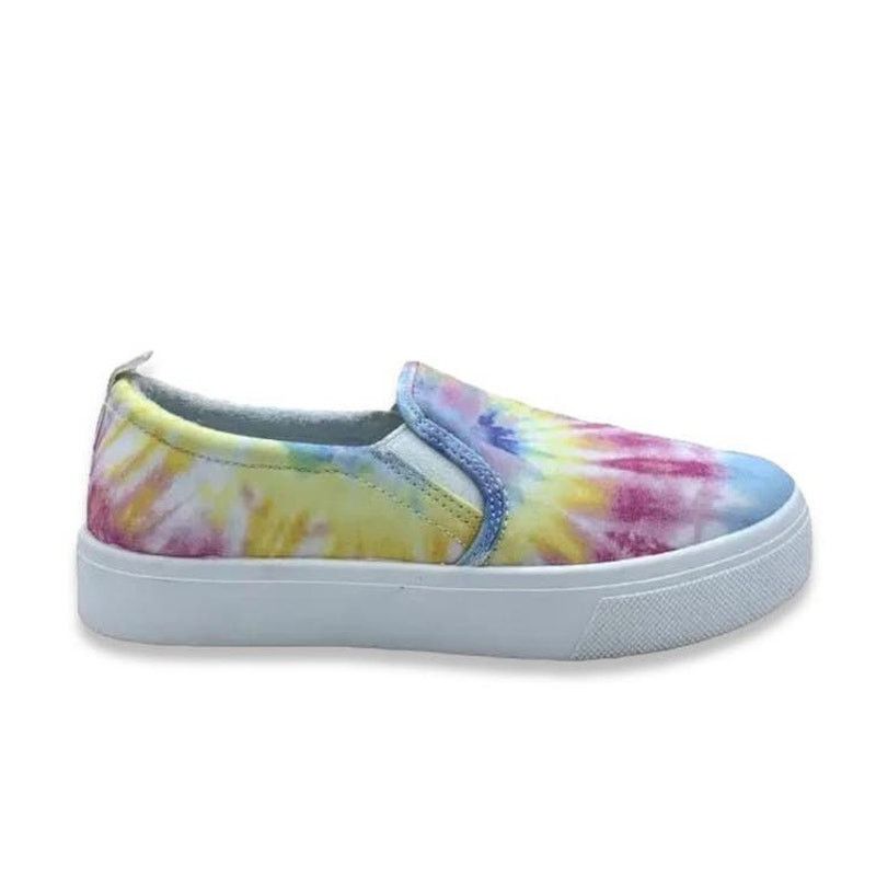 SKECHERS Skechers Tie Dye Pastel Rainbow Slip On Canvas Shoe 7.5 Size US 7.5 / IT 37.5 - 2 Thumbnail