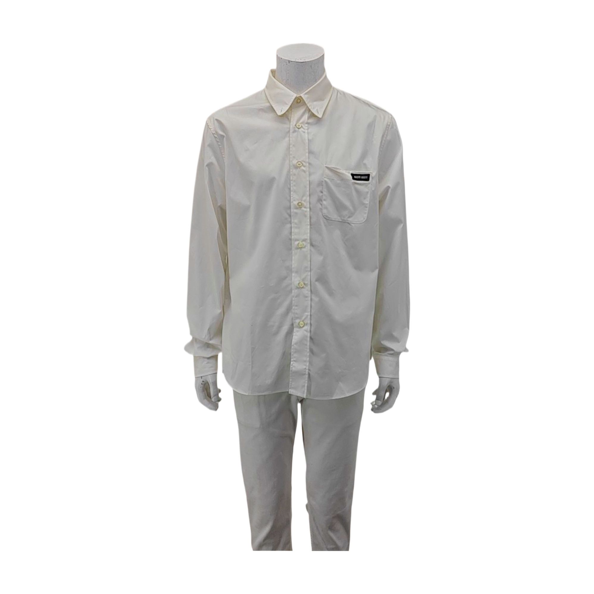 Miu Miu Miu Miu Cotton Long Sleeve Shirt 38 Size US S / EU 44-46 / 1 - 1 Thumbnail