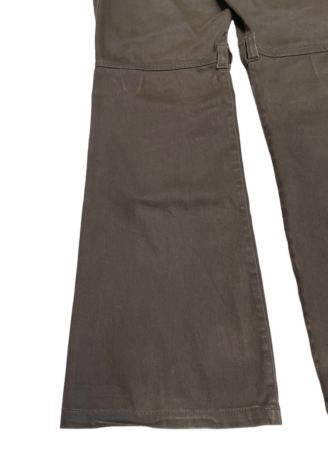 If Six Was Nine Vtg Semantic Design Tactical Waxed Flared Cargo Pants 1990s Size US 29 - 8 Thumbnail