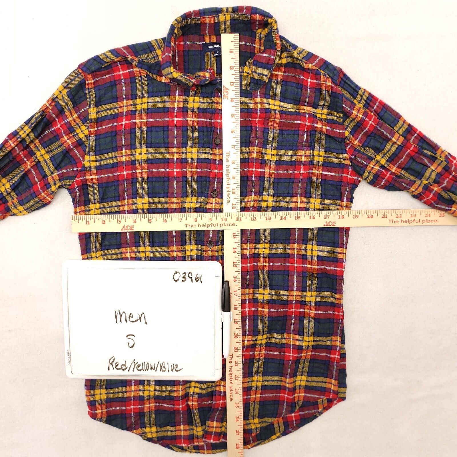 Croft & Barrow Croft & Barrow Madras Flannel Shirt Mens Size Medium M Blue Size US M / EU 48-50 / 2 - 6 Thumbnail