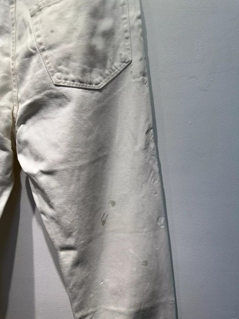 helmut langInk-splashed jeans in white paint jeans 2502-Nex