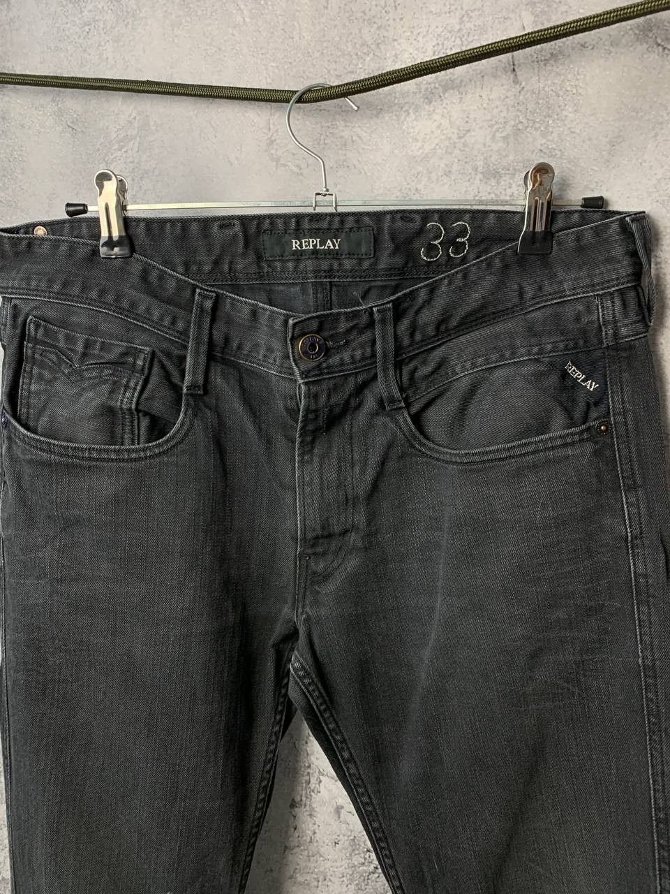 Replay REPLAY M914 Denim Jeans Pants Black Women's size 33х34 Size 31" - 5 Thumbnail
